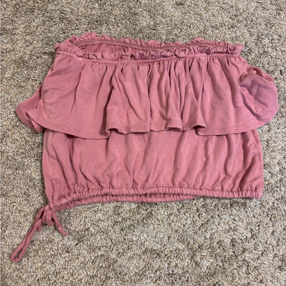 Pink Ruffle Tube Top - Picture 2 of 2